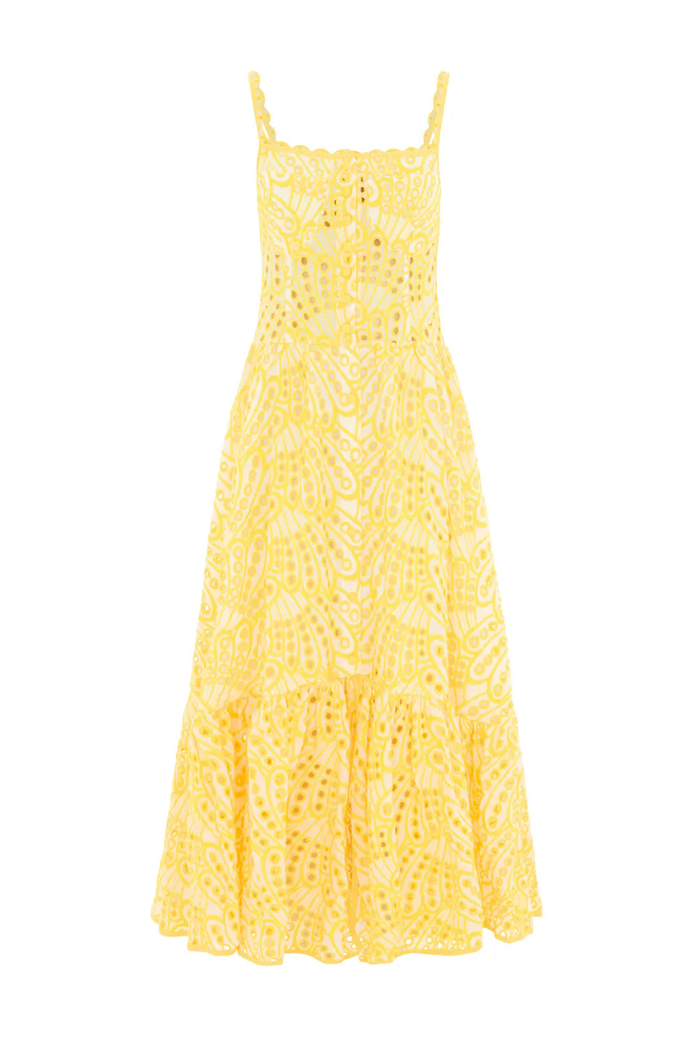 Liana™ | Yellow Cannes Broderie Dress