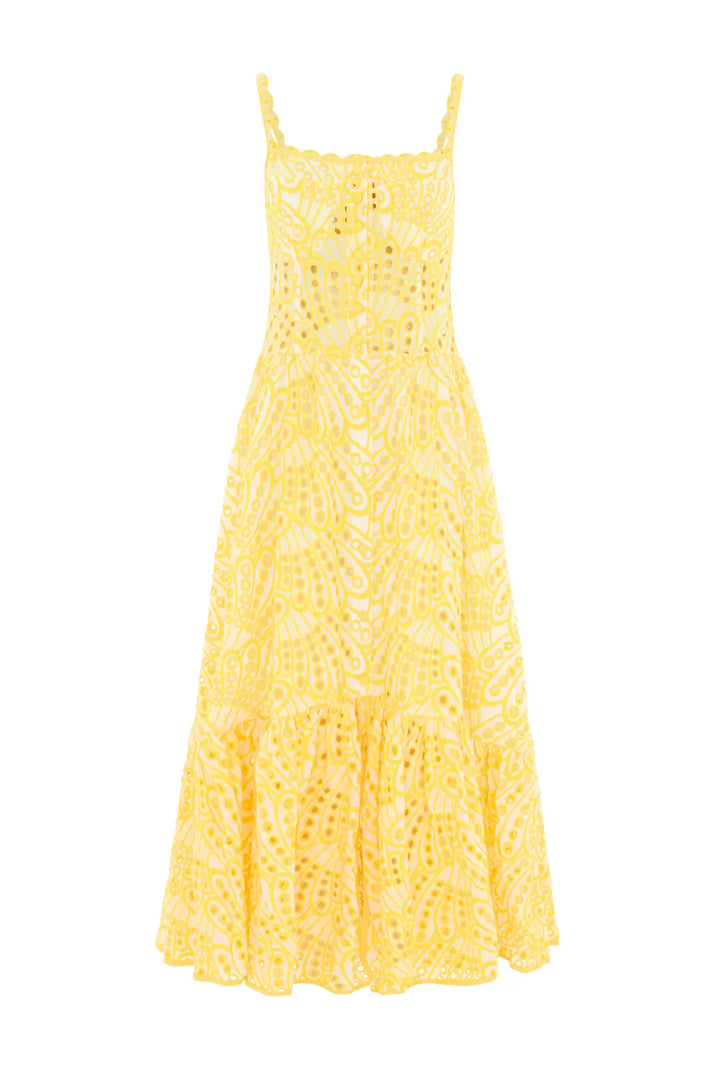 Liana™ | Yellow Cannes Broderie Dress