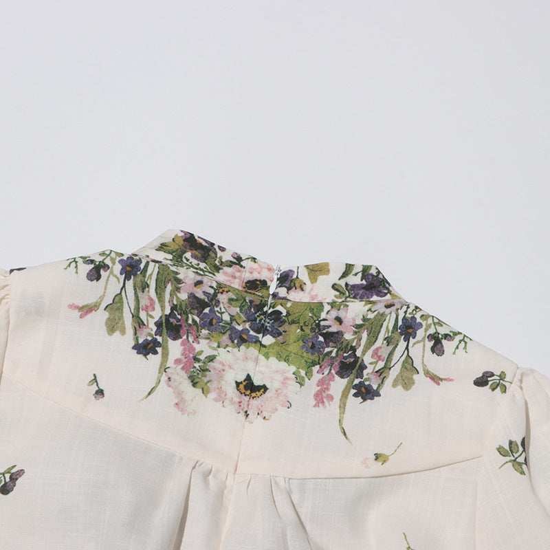 Nicole™ | Lantern Sleeve Floral Dress