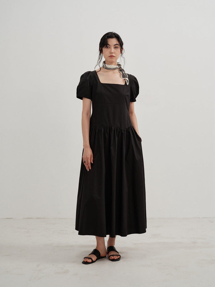 Astrid™ | Puff Sleeve Square Neck Dress