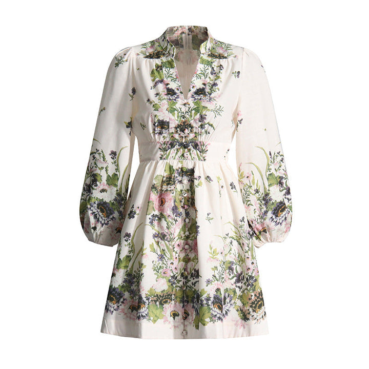 Nicole™ | Lantern Sleeve Floral Dress