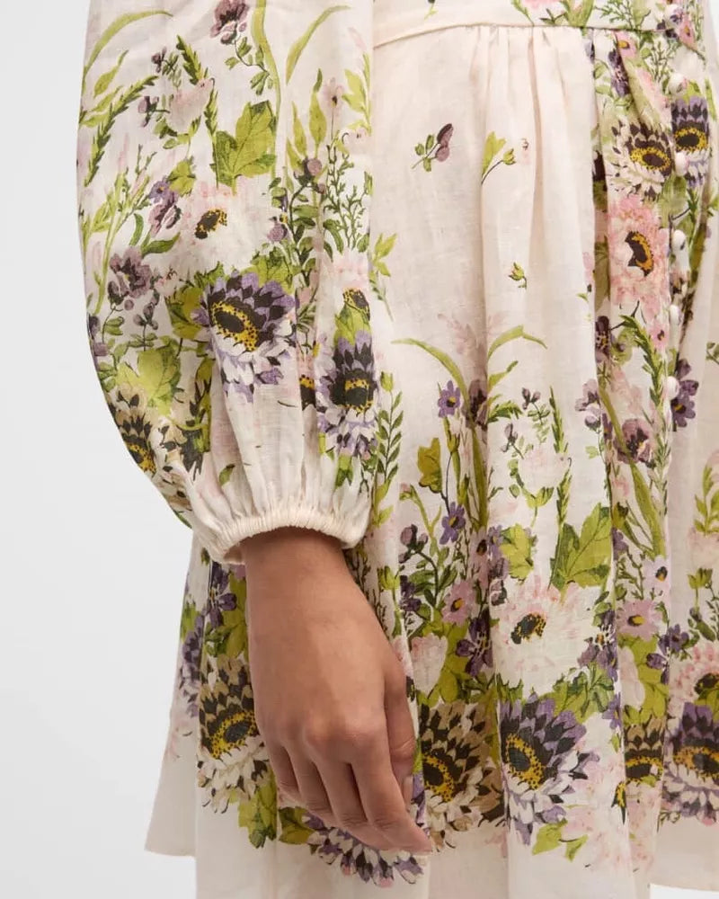 Nicole™ | Lantern Sleeve Floral Dress